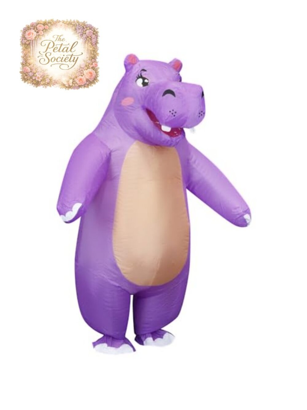 Adult Inflatable Hippo Costume Funny Halloween Blow Up Suit